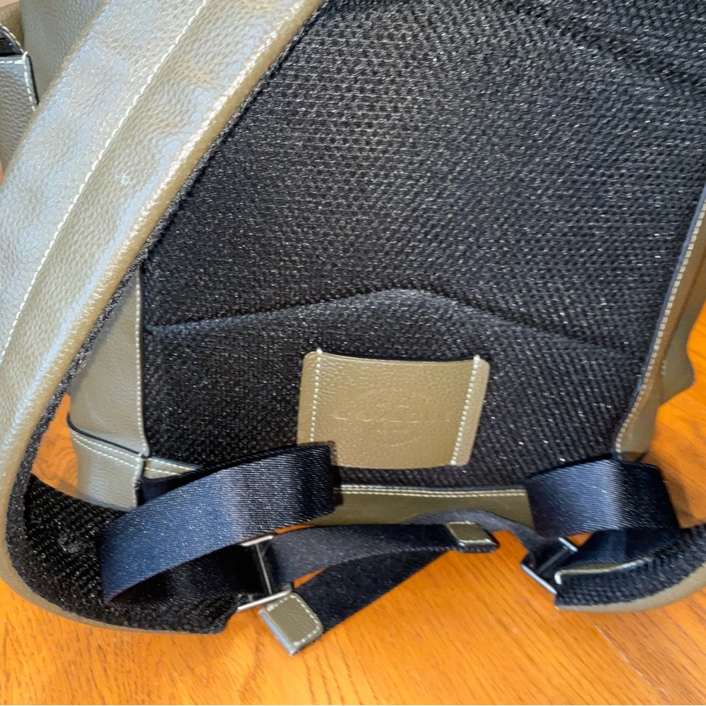 Coach Dark Green Leather PENNIE Backpack - Picture 6 of 7